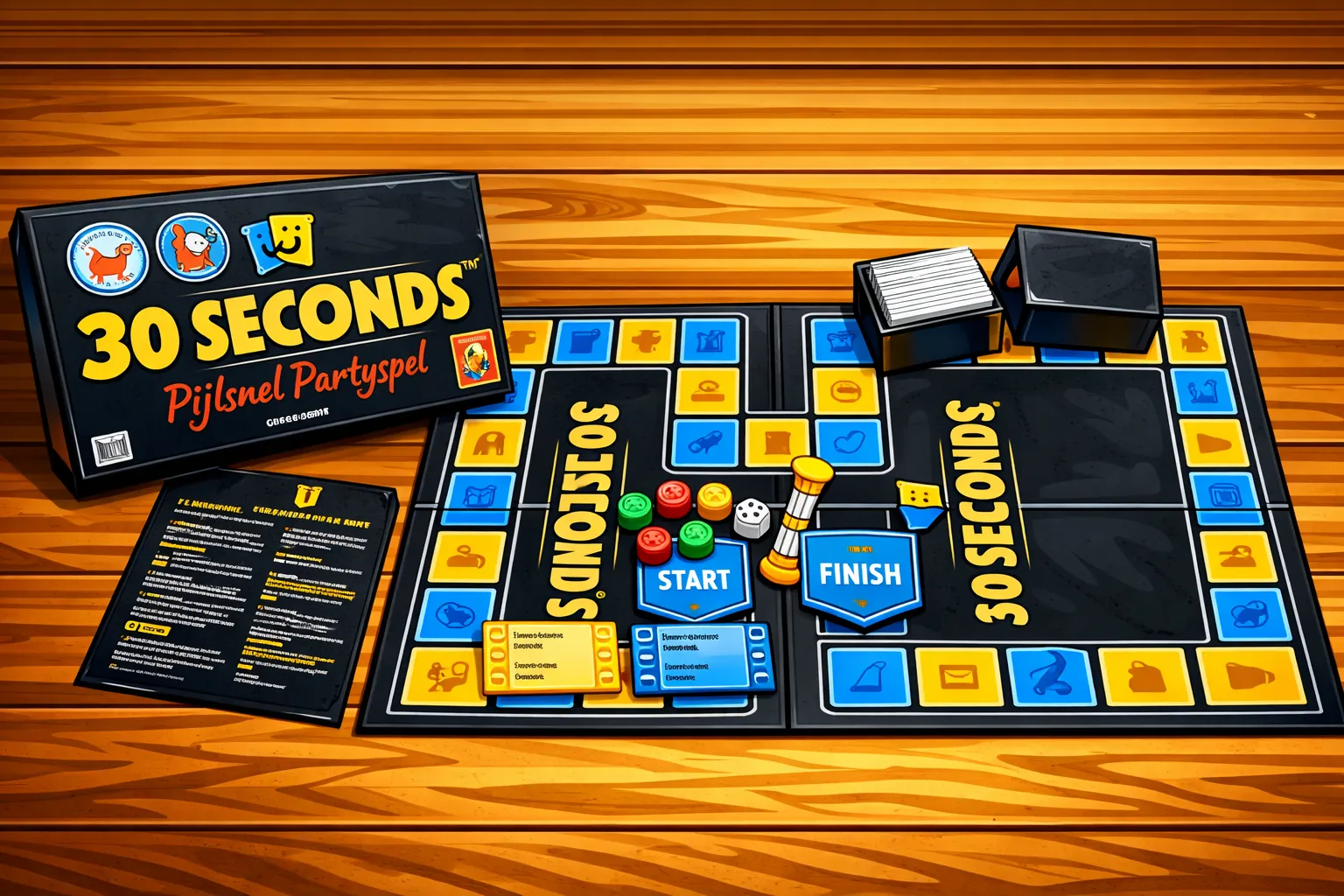30 Seconds drankspel met het bordspel en een timer